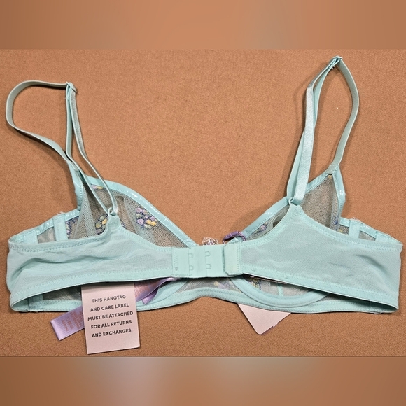 NWT Savage x Fenty Tutti Frutti Embroidered Tulle unlined pineapple bra - Picture 8 of 10